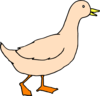 Simple Walking Duck Art Clip Art